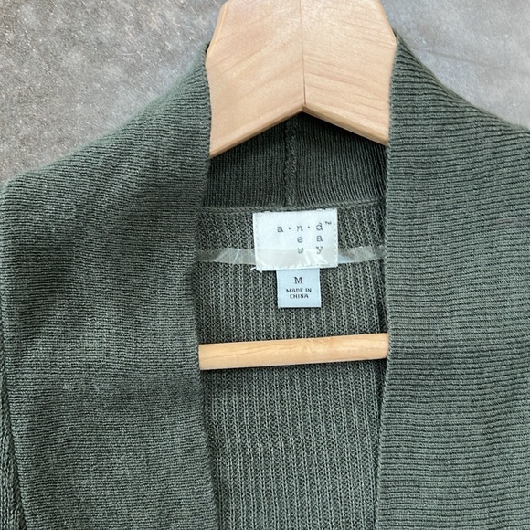 A new day x Target Olive green open front Cardigan Sz. Medium New with tags - Picture 5 of 6